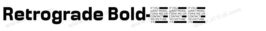 Retrograde Bold字体转换